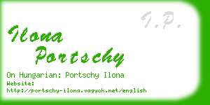 ilona portschy business card